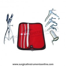 Hegar uterine dilator 3 pieces set,3-4, 5-6, 15-16, mathieu speculum, grave 3pcs, collin large